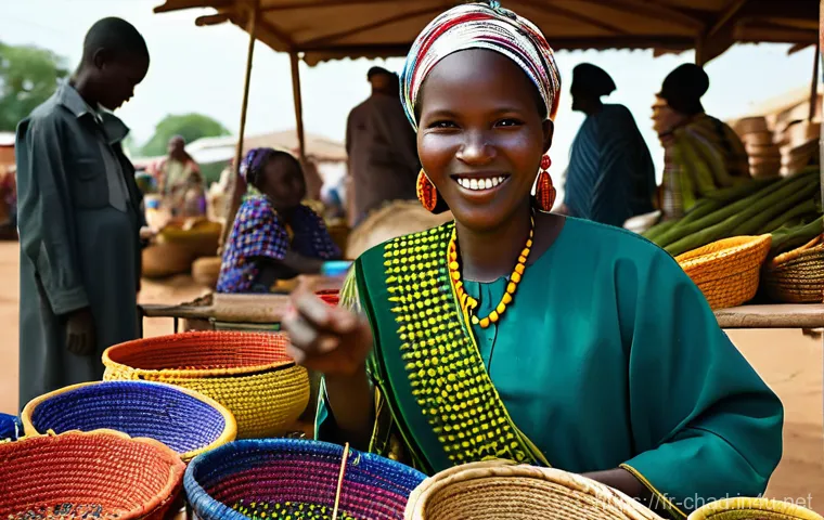 차드의 여성 인권과 사회적 역할 - **Prompt: "A resilient young Chadian girl, approximately 10-12 years old, stands proudly in a rural ...
