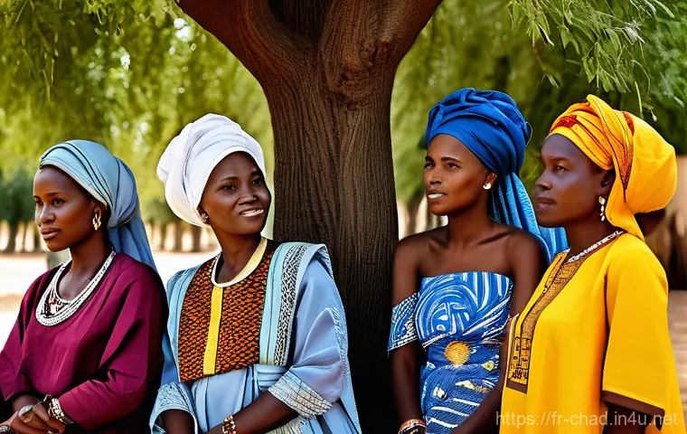 차드의 여성 인권과 사회적 역할 - **Prompt: "A vibrant and bustling open-air market scene in a Chadian town, showcasing the spirit of ...