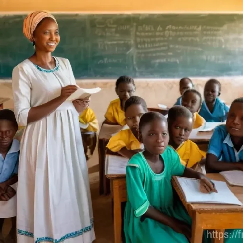 차드의 기독교 공동체 - **Prompt 1: Chadian Christian Community in Education**
    "A vibrant scene inside a modest, brightl...