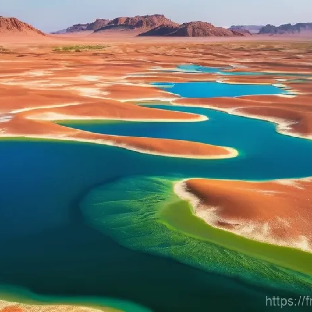 차드 사막 투어 - **Otherworldly Ounianga Lakes, Chad:**
    A breathtaking, wide-angle cinematic landscape shot of th...