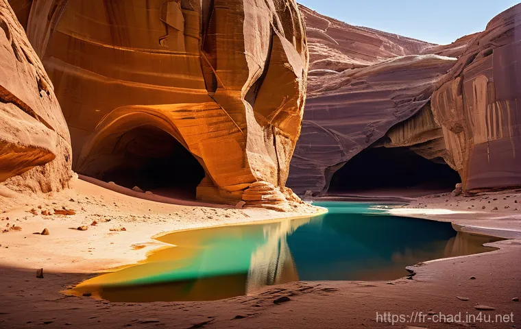 차드 사막 투어 - **Otherworldly Ounianga Lakes, Chad:**
    A breathtaking, wide-angle cinematic landscape shot of th...